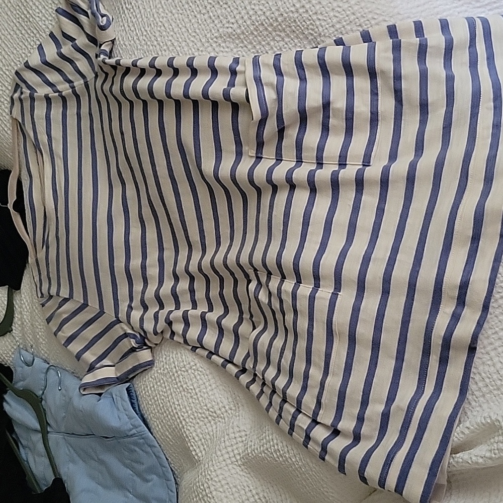 Loft Striped Short Sleeve Dress